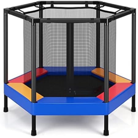 Giantex Trampoline for Kids, ASTM Approved 55'' Mini Kids Trampoline with Safety Enclosure Net, No-G | Amazon (US)