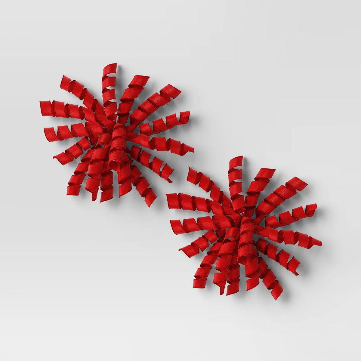 2ct Curl Swirl Grosgrain Christmas Decorative Bow Red - Wondershop™ | Target
