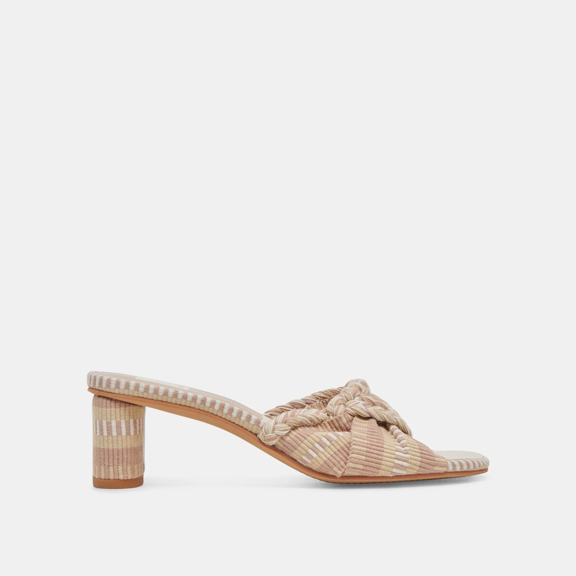 DALLIE HEELS NATURAL MULTI WOVEN | DolceVita.com