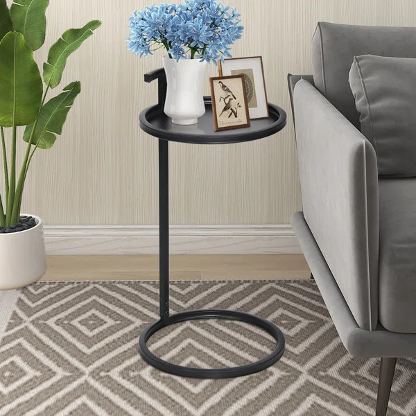 Auzie Iron Tray Top C Table End Table | Wayfair North America