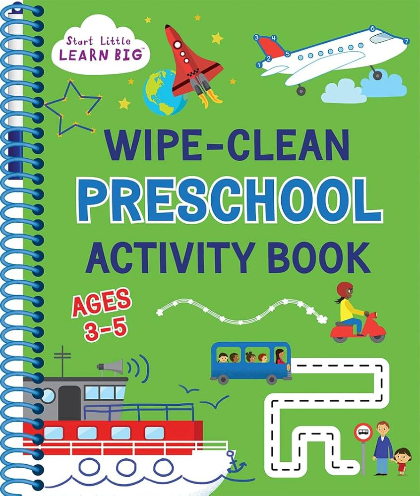 Wipe Clean Preschool Activity Book for Kids Ages 3 to 5: ABCs, Counting, Opposites, Shapes, Traci... | Amazon (US)