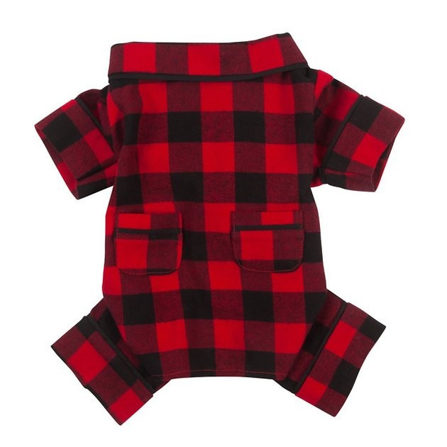 Fab Dog Buffalo Check Dog Pajamas, Back Length 8-in - Chewy.com | Chewy.com