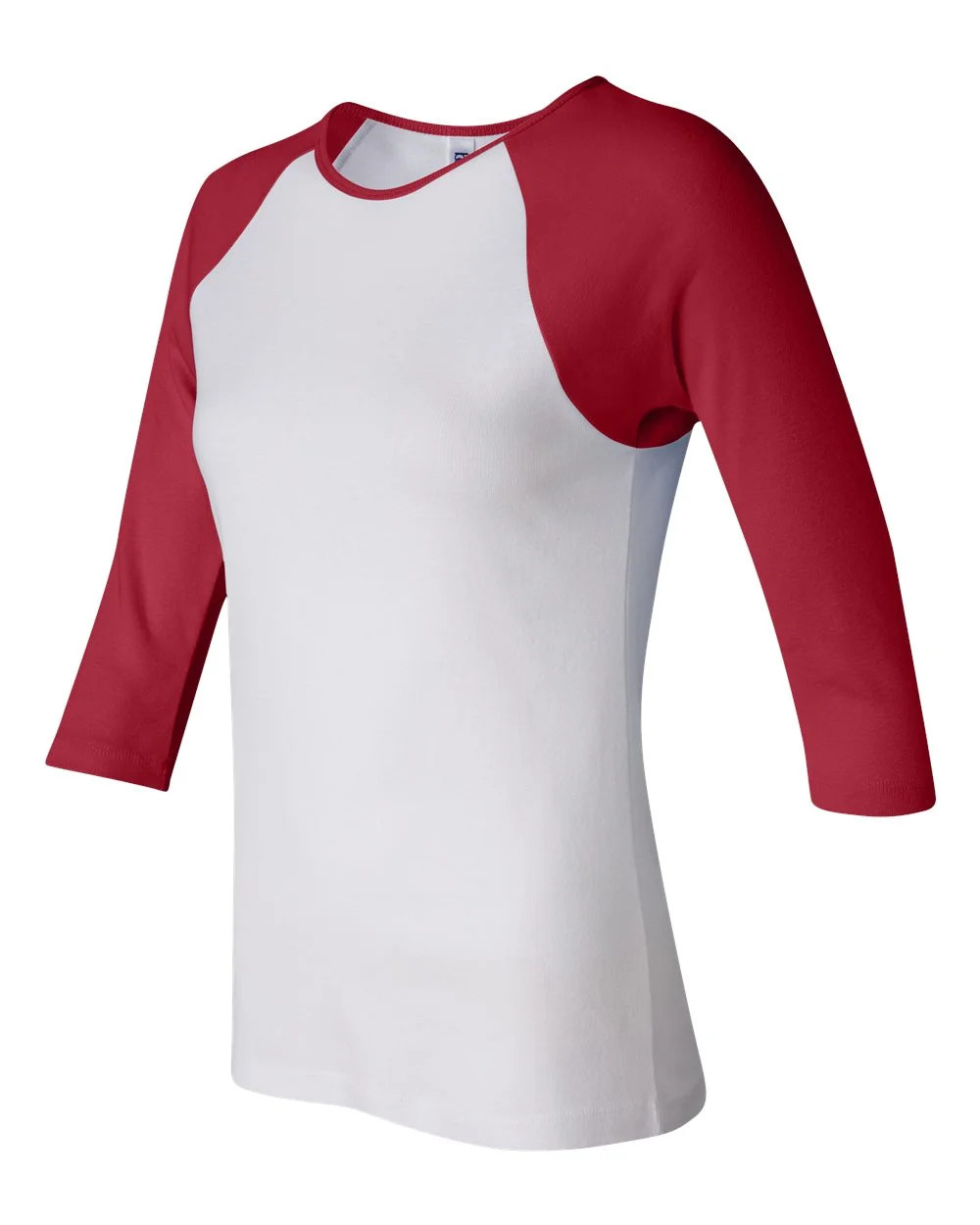 Bella + Canvas - Women's Baby Rib Three Quarter Sleeve Contrast Raglan Tee | Walmart (US)