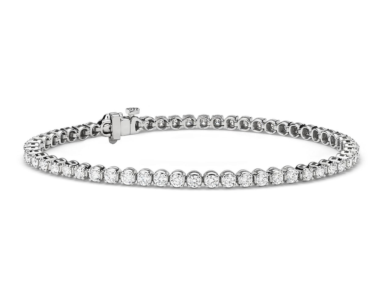 Diamond Tennis Bracelet in 14k White Gold (3 ct. tw.) | Blue Nile