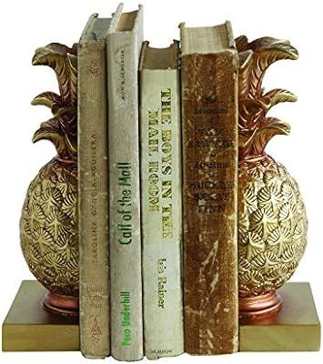 Creative Co-op Pineapple Shaped Gold Resin Bookends (Set of 2 Pieces) | Amazon (US)