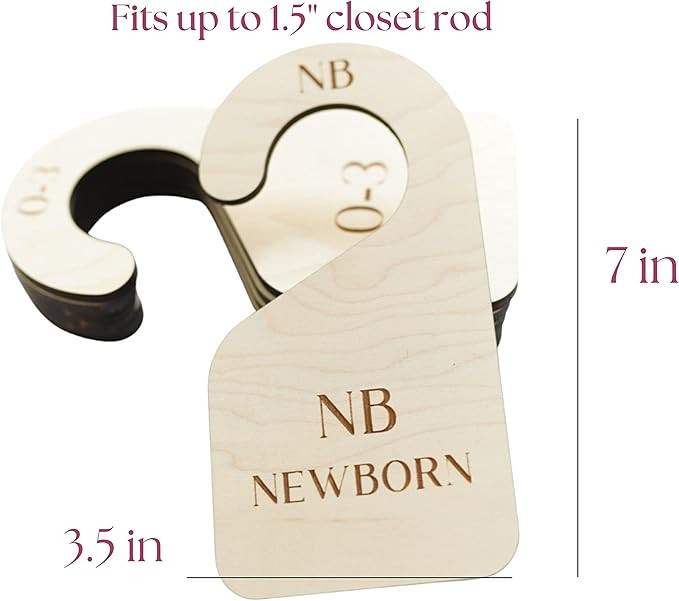 Heart and Home Designs - Modern Double-Sided Baby Closet Dividers, Nursery Closet Organizers – ... | Amazon (US)