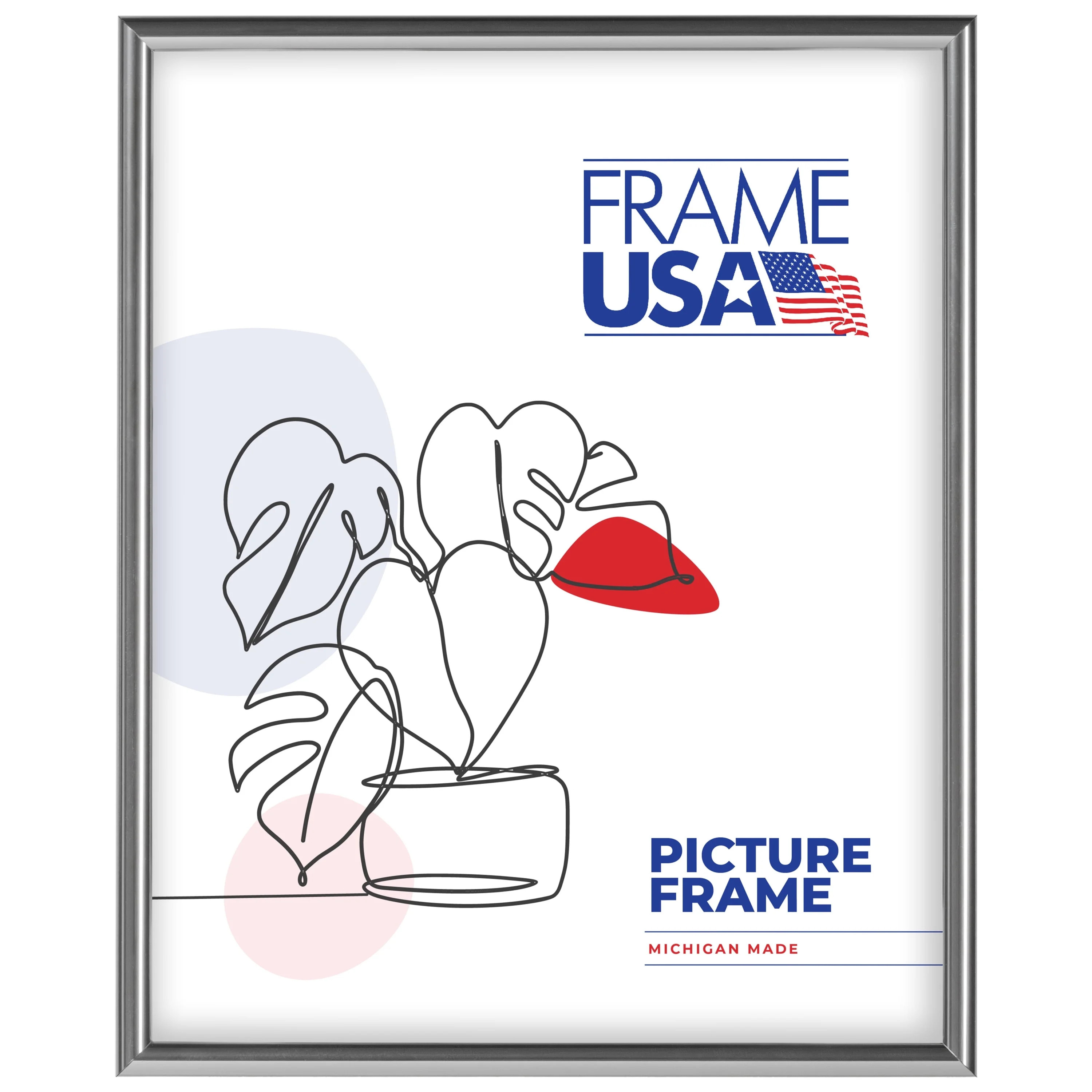 12x15 Picture Frame – Silver Metal I Style AF730-PI, 0.375 Inch Metal Moulding, Includes Glass ... | Walmart (US)