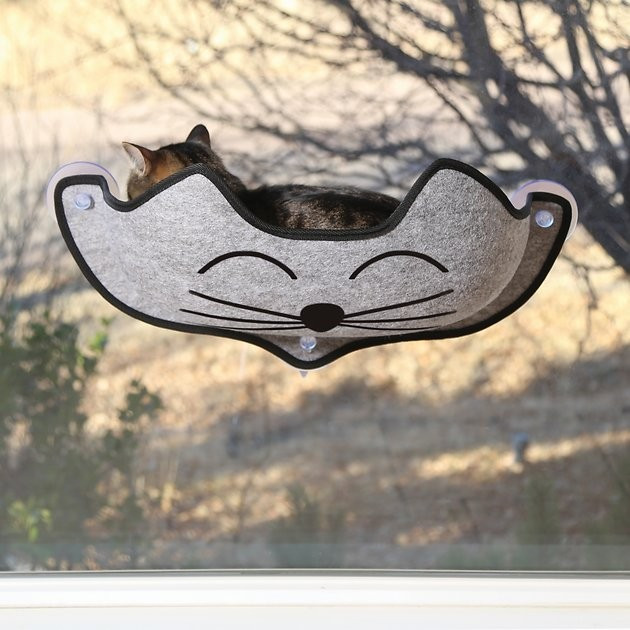 K&H Pet Products EZ Mount Cat Window Perch, Gray | Chewy.com