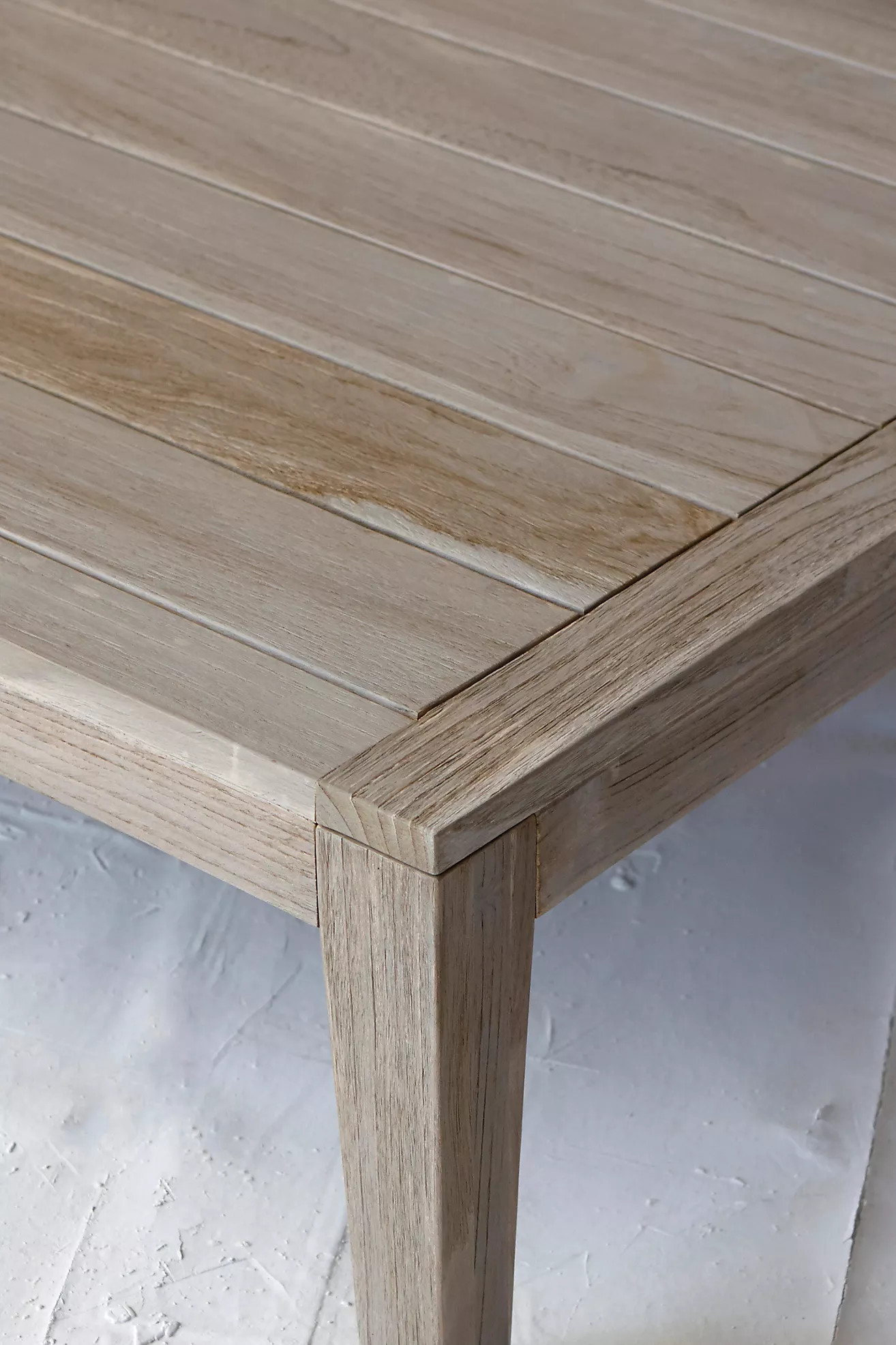 Vista Slatted Teak Ottoman | Anthropologie (US)