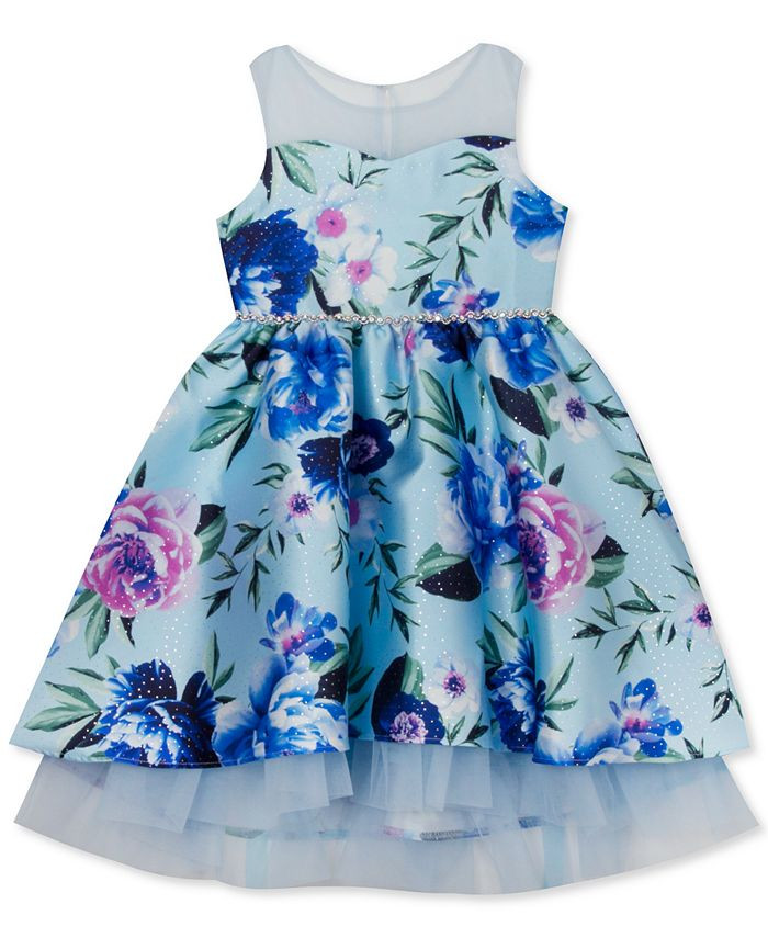 Rare Editions Toddler Girls Printed Mikado Illusion Bodice to 2-Tier Skirt & Reviews - Kids - Mac... | Macys (US)