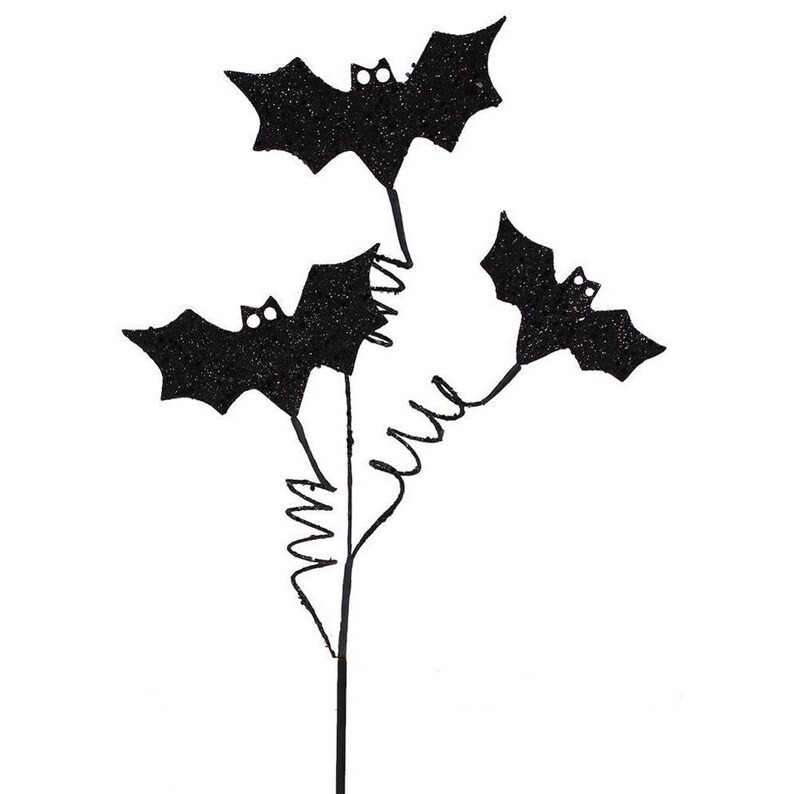 Glitter Bat Spray 24", Halloween Vampire Bat Spray, Halloween Bat Pick, Halloween Bat Wreath Embe... | Etsy (US)