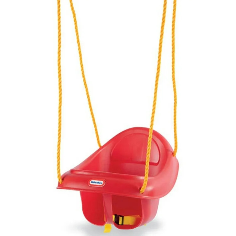 Little Tikes 637247 Highback Plastic Toddler Playset Swing with Seat Belt, Red - Walmart.com | Walmart (US)