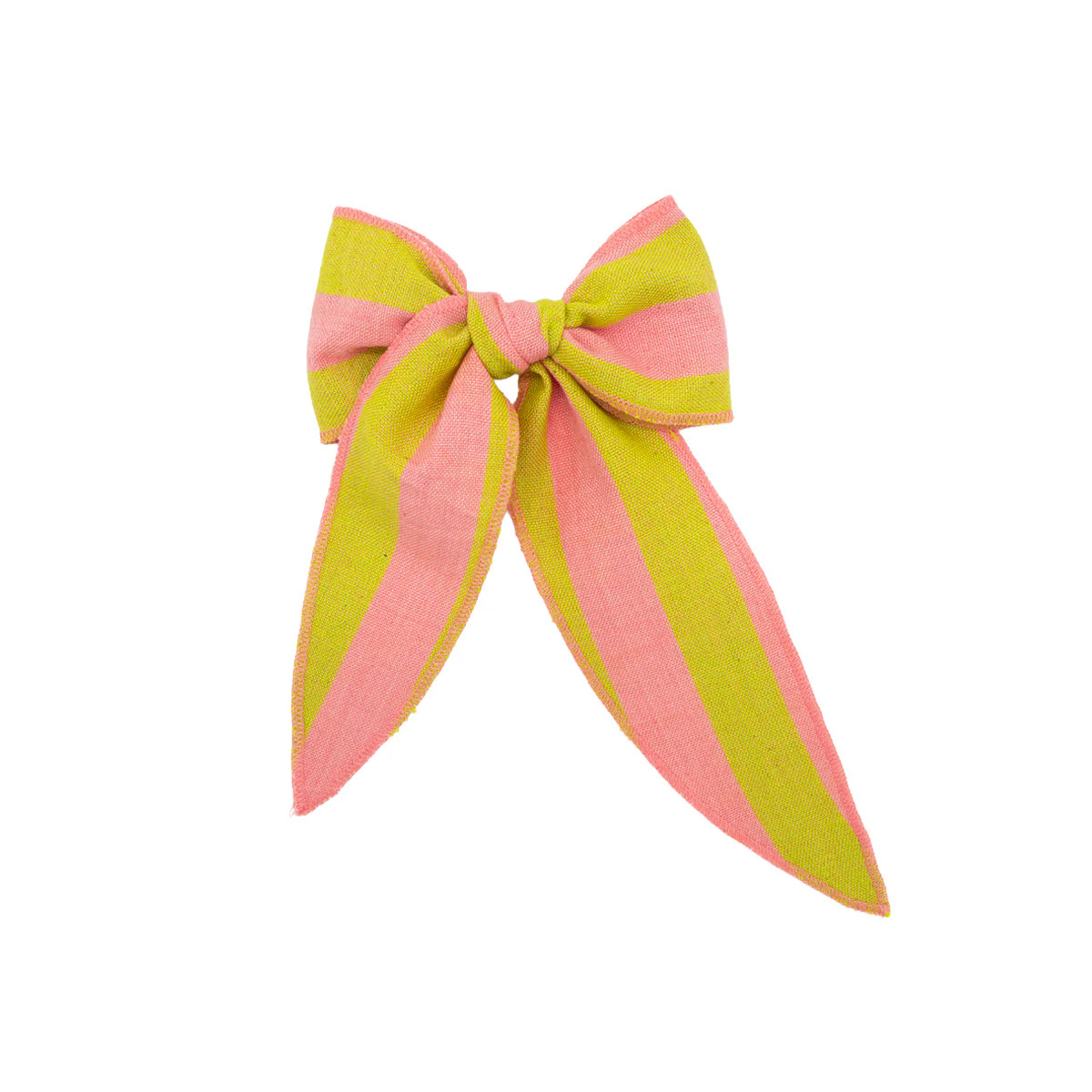 Folklore Large Bow in Pink Lemonade Stripe | Folklore Las Niñas
