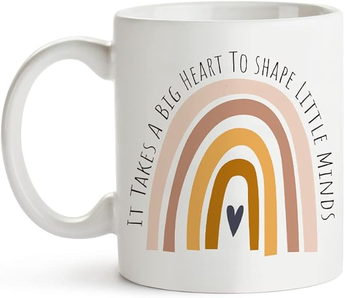 Fatbaby Teacher Coffee Mug,It Takes A Big Heart To Shape Little Minds,Teacher Appreciation Gifts,... | Amazon (US)