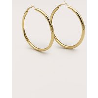 Real Gold Plated Large Thick Hoop Earrings | PrettyLittleThing US