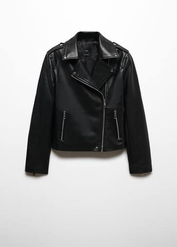 Faux-leather biker jacket | MANGO (US)