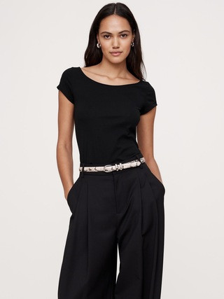 Refined Scoop-Neck T-Shirt | Banana Republic (US)