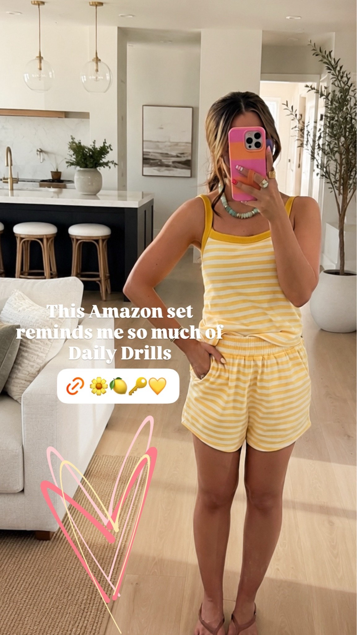 Amazon striped set. Wearing xs

#LTKootd #LTKPetite #LTKSaleAlert
