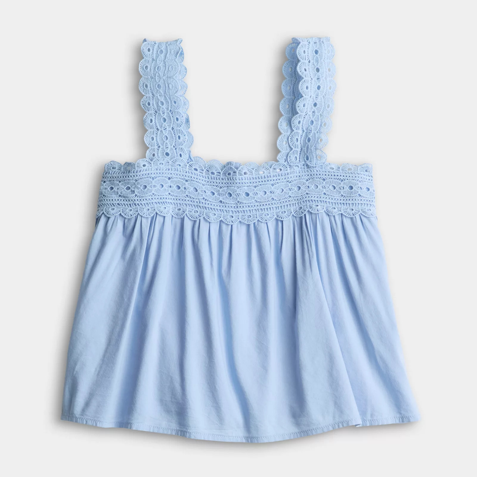 Women's LC Lauren Conrad Lace Trim Square Neck Tank Top | Kohl's