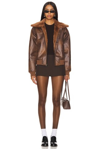 Tanya Jacket in Coffee Brown | Revolve Clothing (Global)