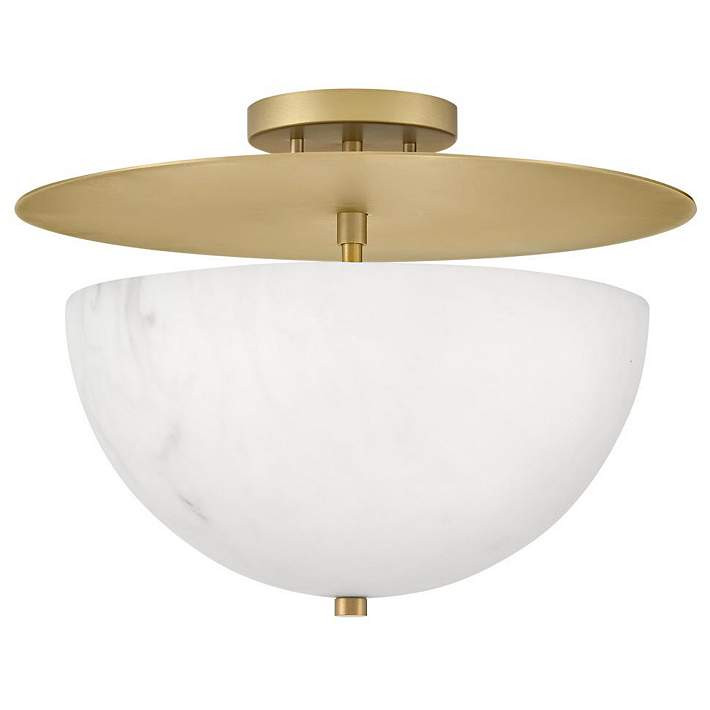 Hinkley - Foyer Inez Medium Semi-Flush Mount- Lacquered Brass - #079N5 | Lamps Plus | Lamps Plus