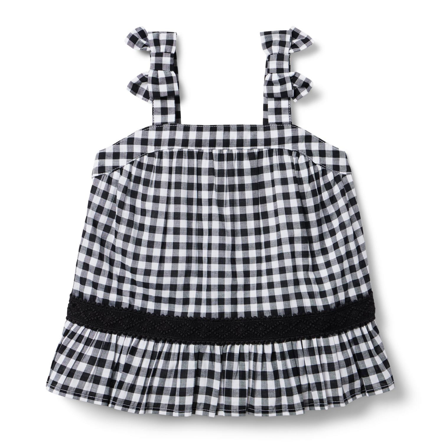 Gingham Crochet Trim Top | Janie and Jack