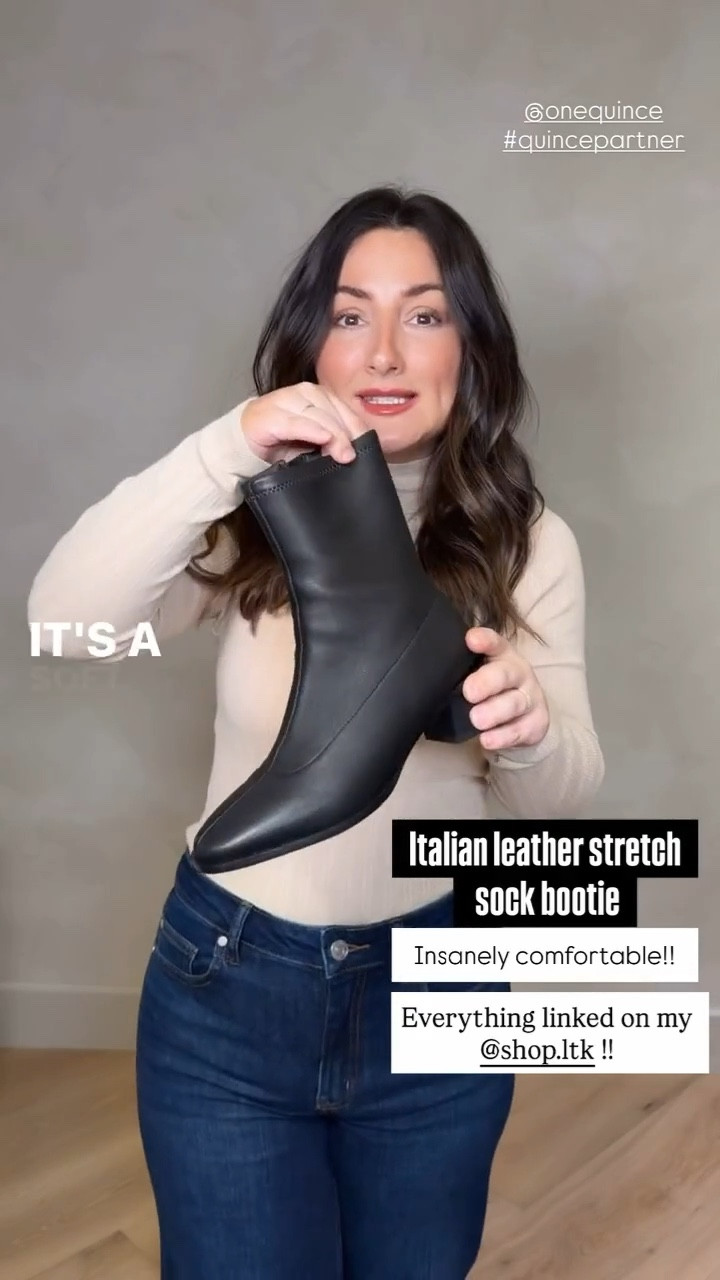 Obsessing over my entire outfit from @onequince (petite friendly of course!!) 

Outfit details: 
Cotton cashmere ribbed turtleneck bodysuit (small, Heather Oatmeal) 

Bella stretch wide leg jeans (27, 28” inseam — perfect with a boot or heel)

Italian leather sock booties (black, true to size)

Merino wool shawl collar long coat (small, black)

Milano acetate sunglasses (black) 


This edit is from Quince’s new capsule curated by celebrity stylist Erin Walsh, and it’s full of timeless pieces that work for everyday life! 

 

#LTKootd #LTKPetite #LTKFindsUnder100