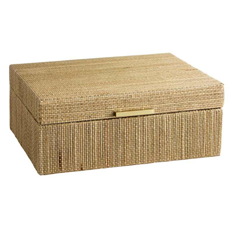Medium Daniela Natural Woven Decorative Box, 9.4x7 | At Home