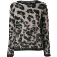 Luisa Cerano leopard sweater - Gris | Farfetch FR