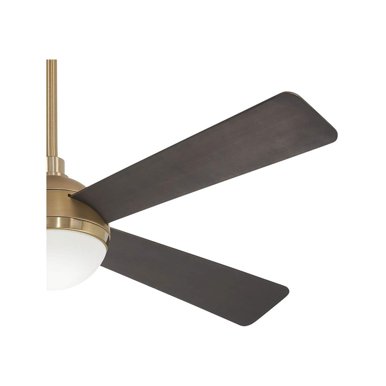 54" Minka Aire Orb Brushed Brass LED Ceiling Fan with Remote Control | Lamps Plus