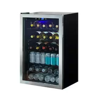 Vissani 4.3 Cu. ft. Wine and Beverage Cooler in Stainless Steel HVBC430ST - The Home Depot | The Home Depot
