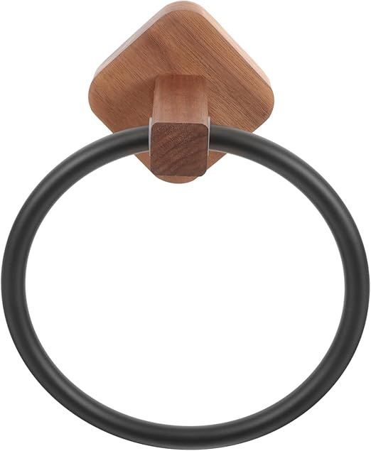 Artibetter Solid Wood Towel Ring Towel Holder Towel Hangers for Bathroom Wall Hand Towel Ring Tow... | Amazon (US)