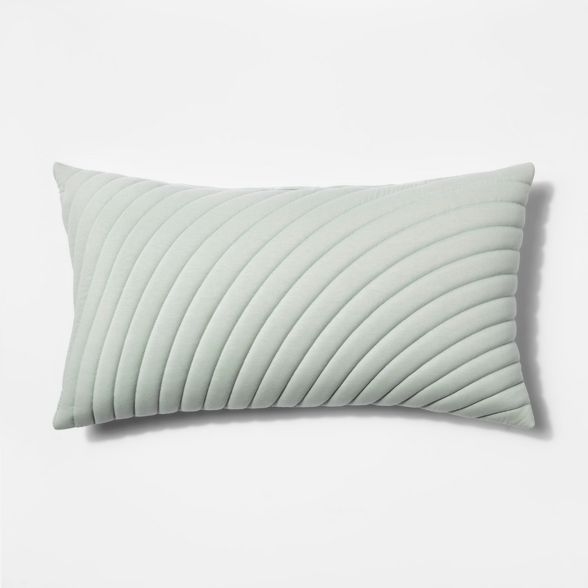 Quilted Jersey Oversize Lumbar Throw Pillow Light Green - Project 62™ | Target