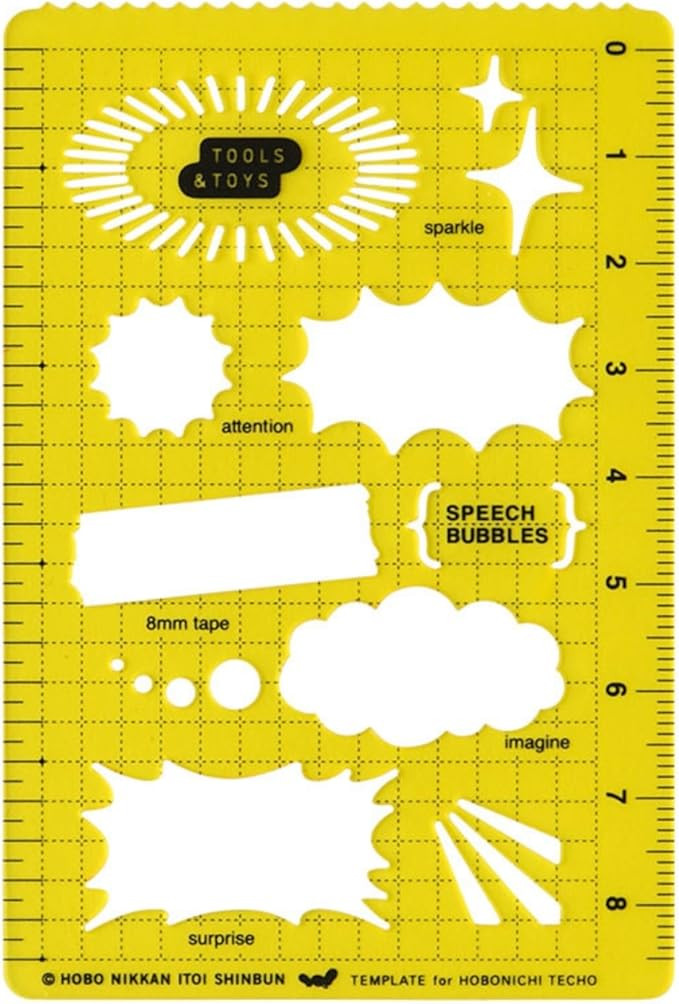Hobonichi Techo Accessories Hobonichi Stencil - Speech Bubbles | Amazon (US)