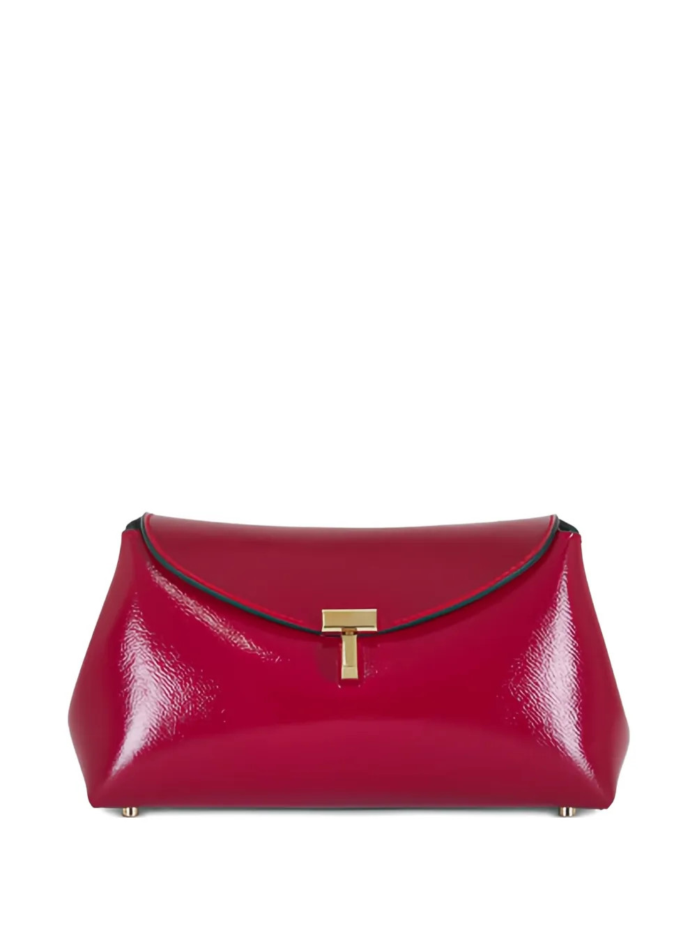 TOTEME mini T-lock clutch bag - Red | Farfetch Global