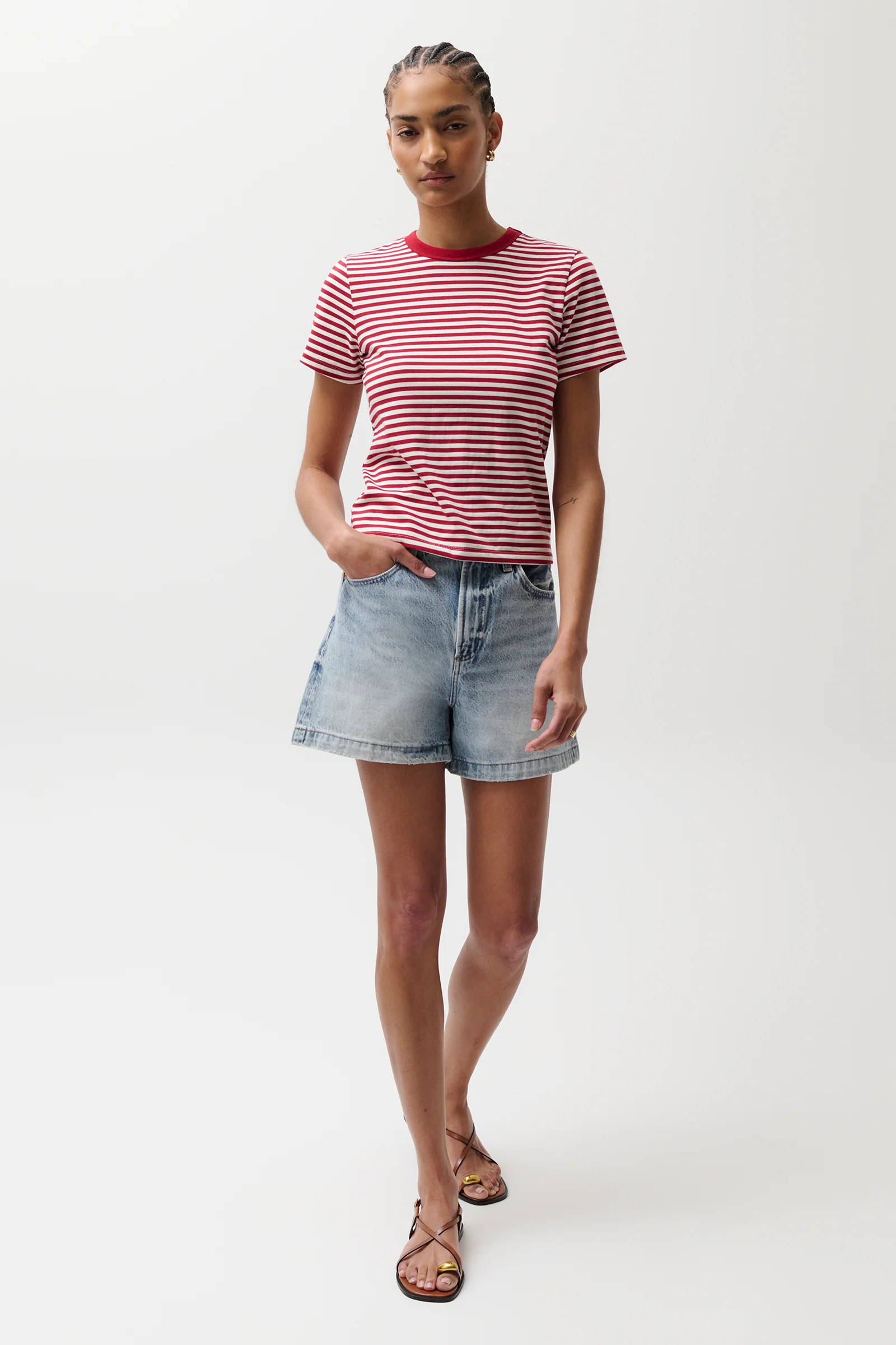 Saige High Rise Short - French Riviera | Pistola Denim