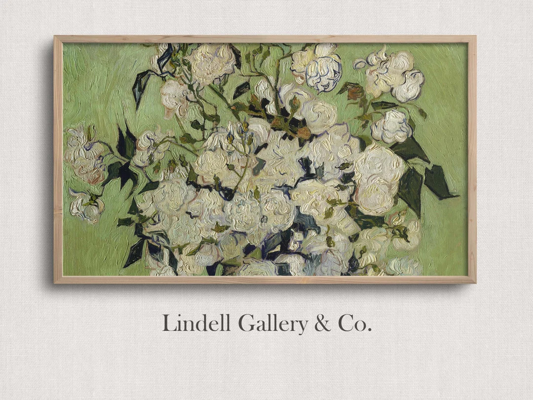 Samsung Frame TV Art Mothers Day TV Art Roses by Van Gogh Spring TV Art Floral 4K Digital Downloa... | Etsy (US)