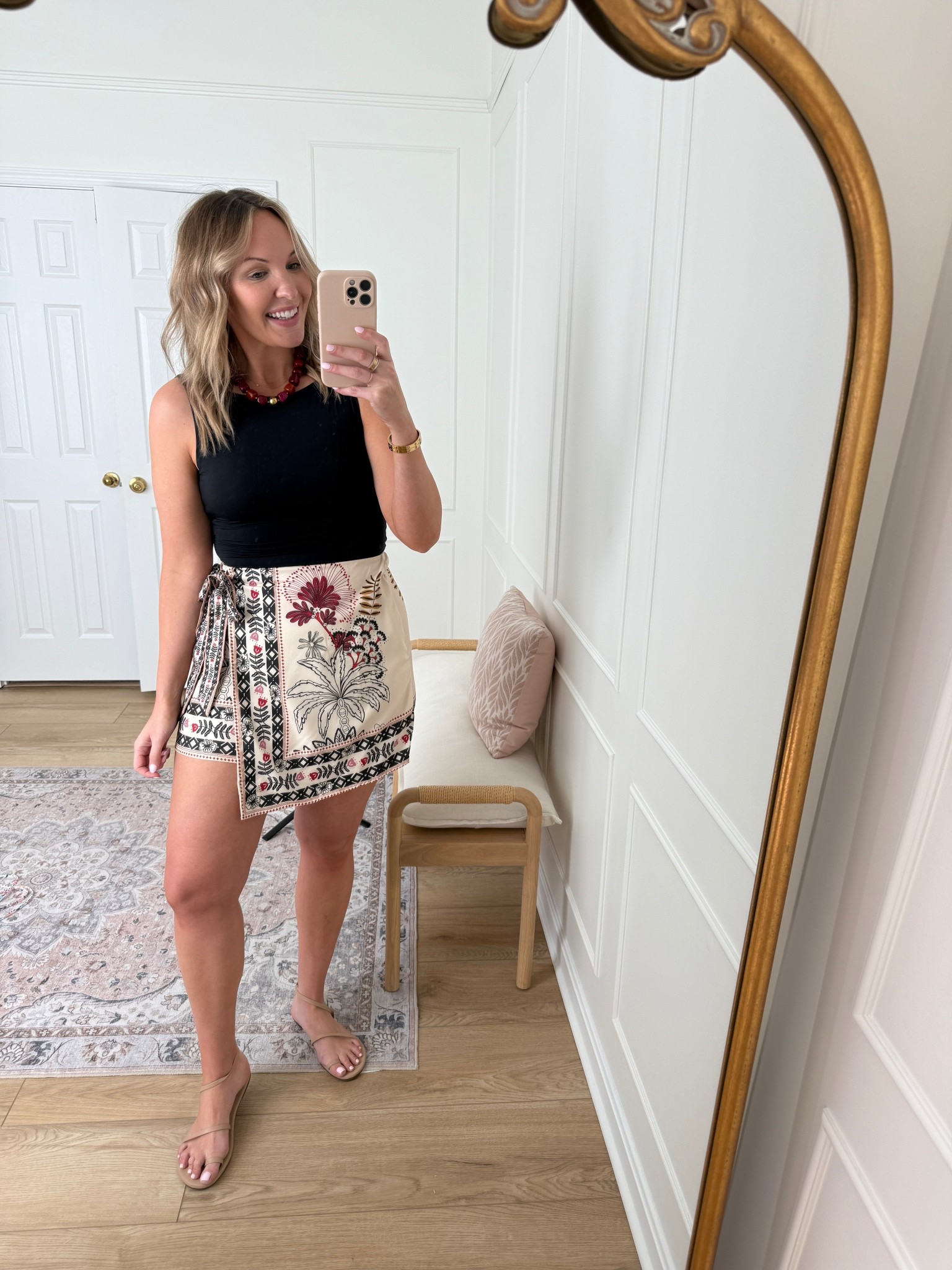 Casual vacation outfit - resort wear - med top and large skort 

#LTKMidsize #LTKSeasonal