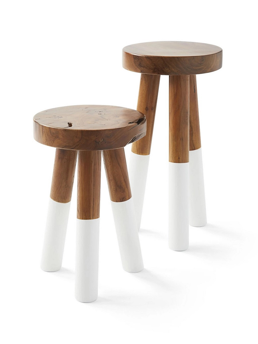 Dip-Dyed Stools | Serena and Lily