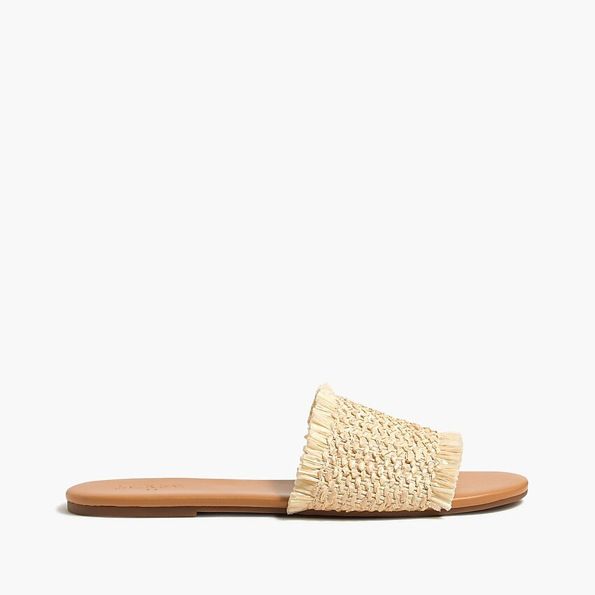 Raffia slide sandals | J.Crew Factory