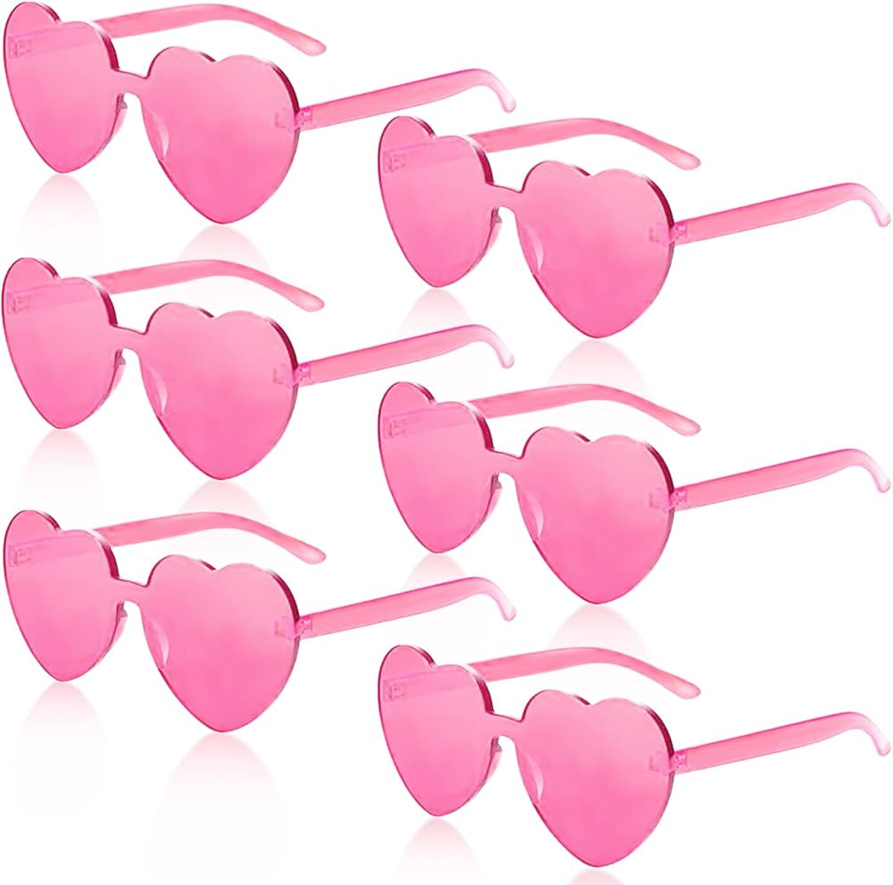 Pink Heart Glasses 6-pack | Amazon (US)