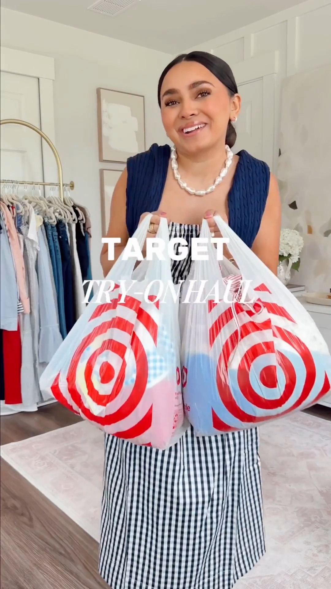 Target Summer Try On!
For reference: I’m 5’0, petite, 32b bra size, and 2/26 in bottoms, pear shaped. 
*Everything I share is unaltered! TTS means true to size. Between size 5-6.5 in shoes

Navy gingham dress size xs TTS
Navy cardigan size xxs TTS

Red polka dot dress size xs TTS length is long, I’m wearing heels!
Clear heels size 5 TTS


Blue crochet top size xs TTS
Blue crochet shorts size xs TTS
Clear sandals size 5.5 TTS

Red pink stripe top size xs TTS
Red pink stripe skirt size xs TTS
Tan heels size 5 TTS

Blue active dress size xs TTS
Crochet sweater size xs - sleeves are long on me
White sneakers size 6.5 TTS

Gingham cherry top size xs TTS
Gingham cherry skort size small, runs big - should have gone with size xs!
White sneakers size 6.5 TTS

Summer outfits
Summer dresses
Beach vacation outfits
Vacation outfits beach

#LTKootd #LTKPetite #LTKgrwm