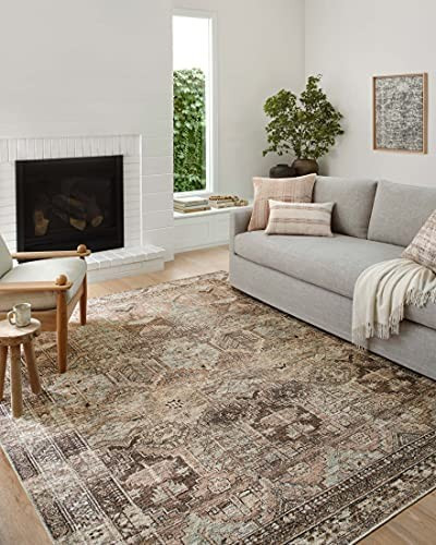 Amazon.com: Amber Lewis x Loloi Billie Collection BIL-03 Clay / Sage, Traditional 7'-6" x 9'-6" A... | Amazon (US)