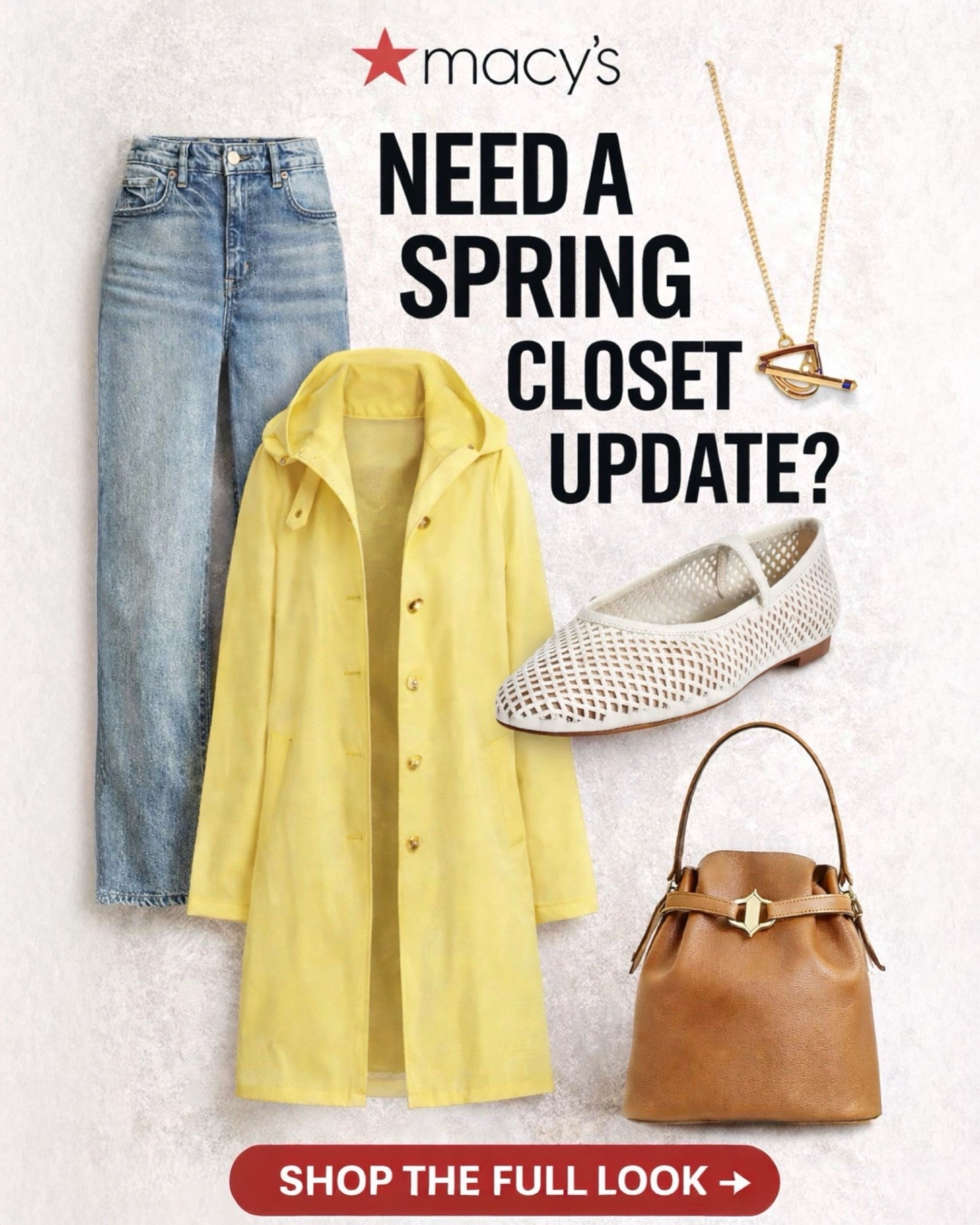 Spring closet refresh 🌼 Loving this easy everyday look - light denim, a bright yellow coat, woven flats, and a classic leather bag. Perfect for errands, brunch, or school drop-off when you want to look put together but still comfortable.

Sharing all the pieces from Macy’s here so you can shop the full outfit ✨

#LTKootd #LTKmomlife #LTKSpringSale