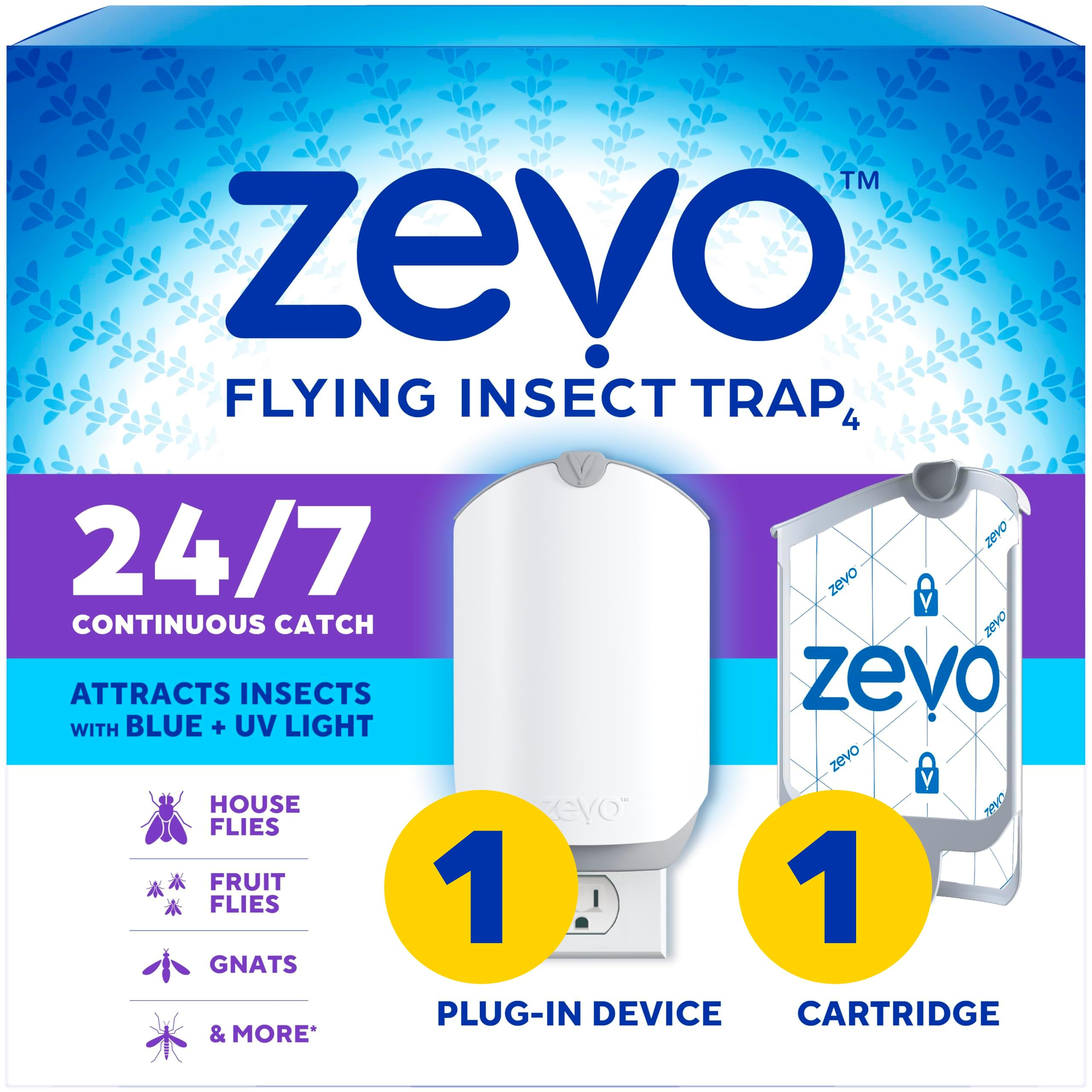Zevo Flying Insect Trap & Cartridge - Plug in Fly Trap & Indoor Bug Catcher for Gnats, House & Fr... | Amazon (US)