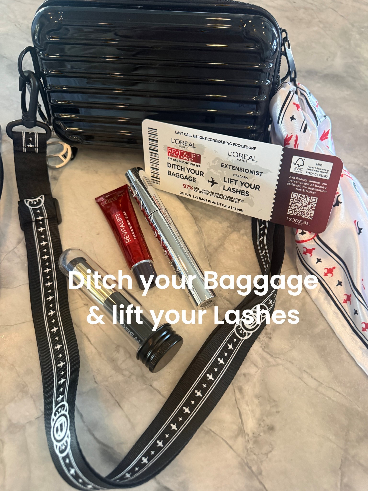 L’Oréal latest launch 

Ditch your baggage & lift your lashes 

Eye bag instant eraser 
A breakthrough gel to tape technology instantly tightens skin around eyes to deputy & smooth eye bags in just 15 min.
97% show visible reduction of severe eye bags after 8 hours

Extentionist mascara lift your lashes 



#LTKmorningroutine #LTKBeauty #LTKOver40