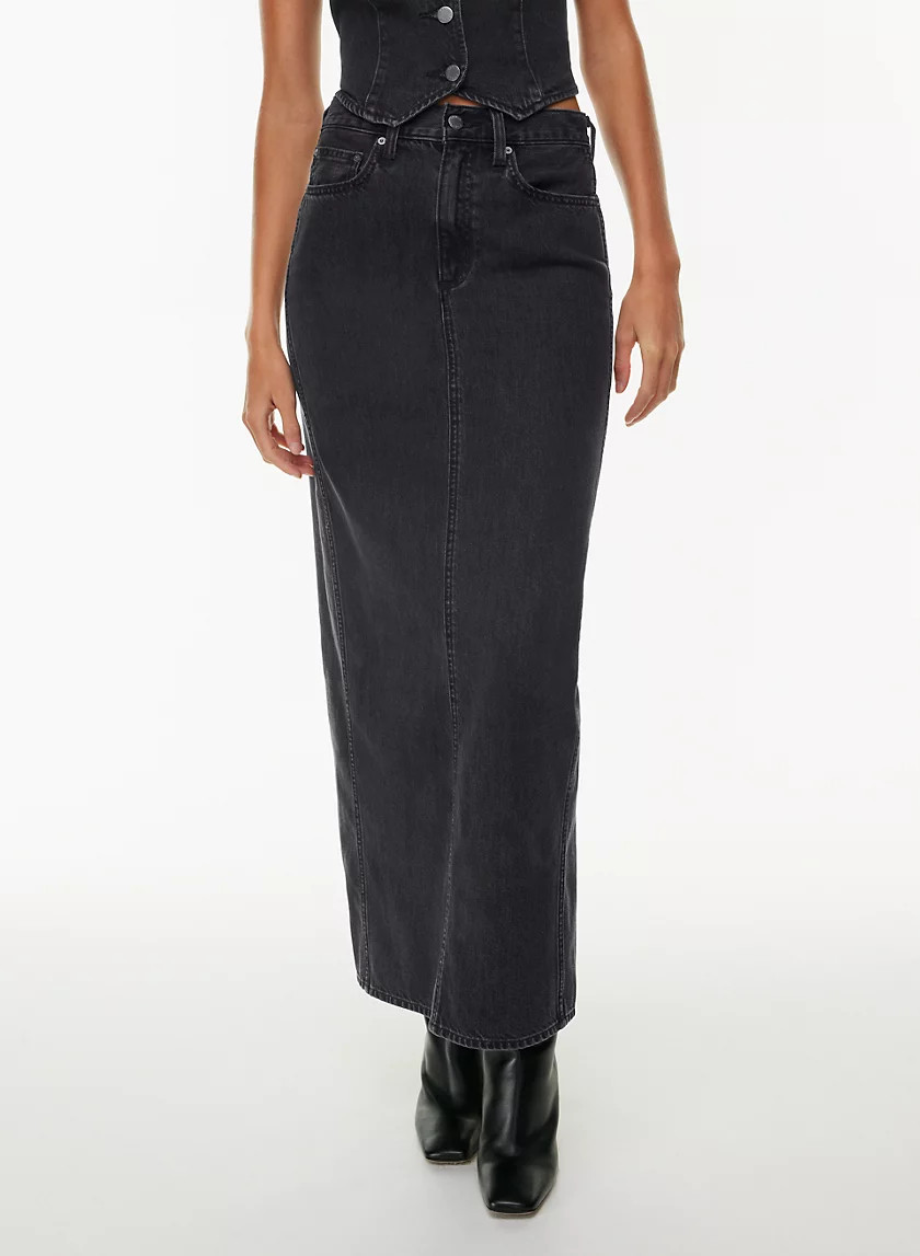 THE '90S NINA MAXI JEAN SKIRT | Aritzia