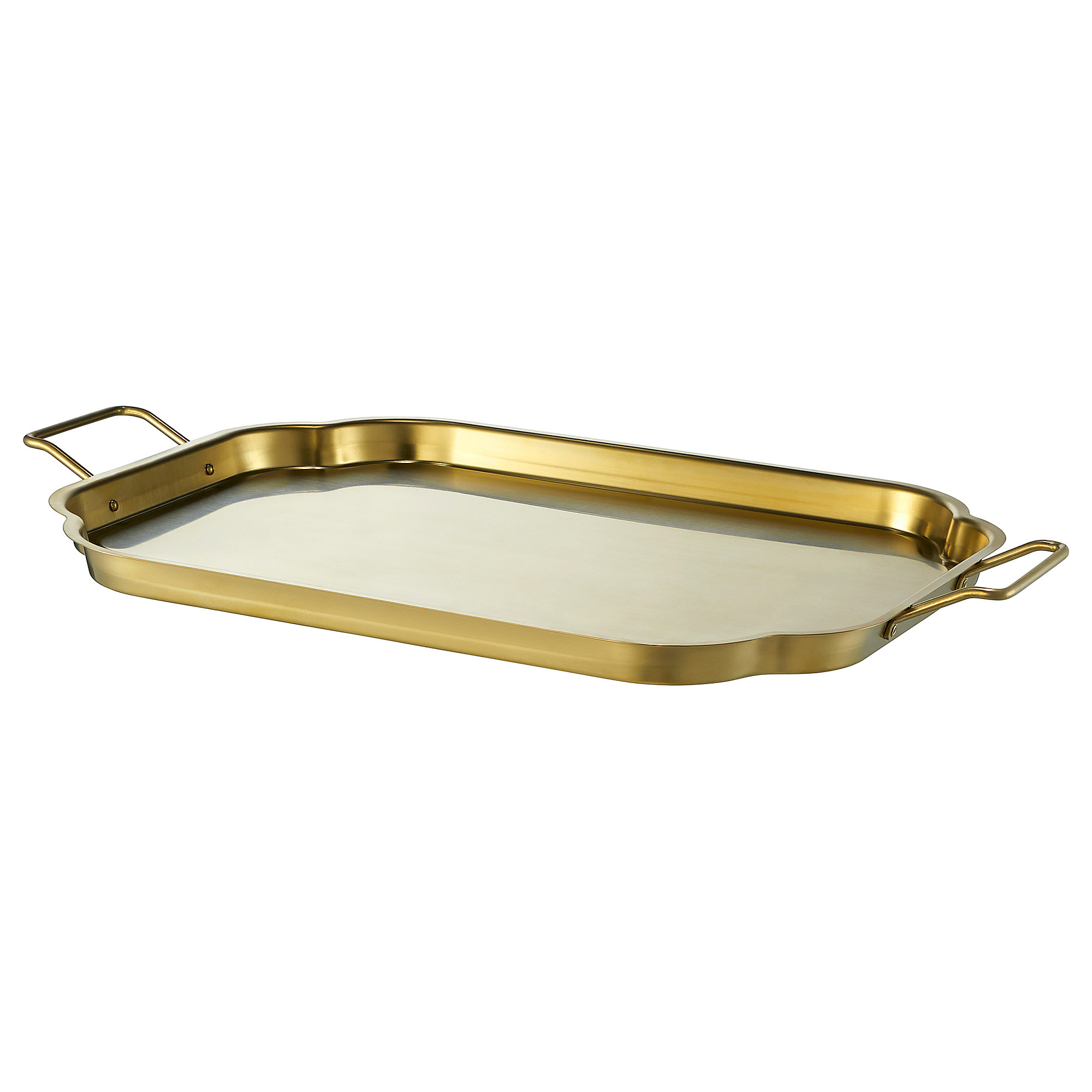 GOKVÄLLÅ Serviertablett, goldfarben, 56x37 cm | IKEA (DE)