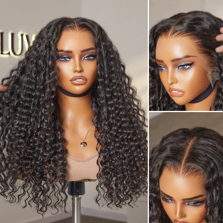 PartingMax Black Wand Curly 7x6 HD Lace Glueless Wig Pre-Cut Lace | Luvmehair