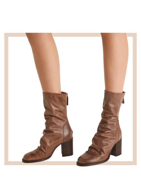 Brown leather mid calf Fall fashion boots

#LTKfindsunder100 #LTKstyletip #LTKshoecrush